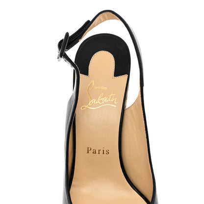 Christian Louboutin Calfskin Cork Dona Anna 120 Wedges 38 Black Natural 6 of 11