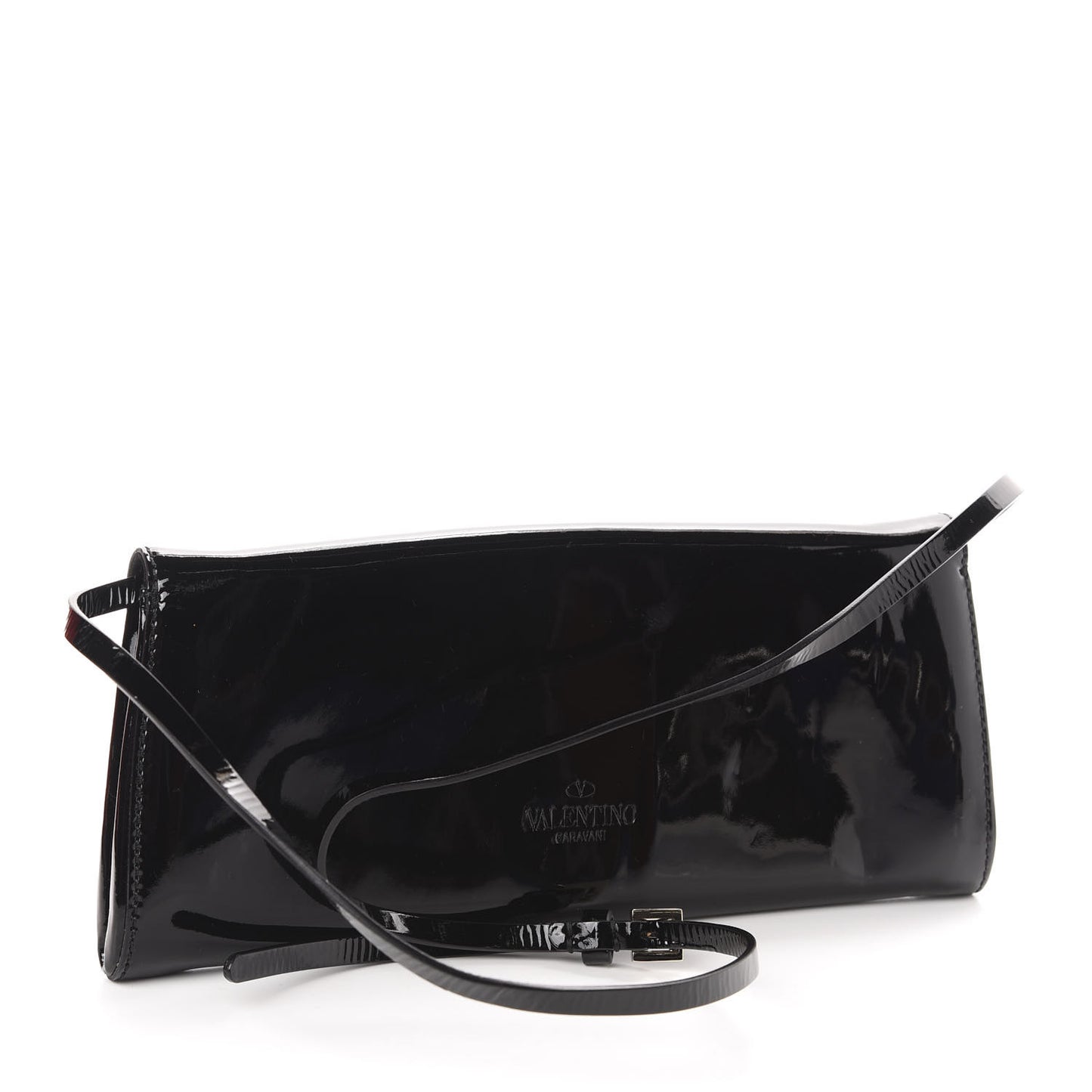 Patent Bow Convertible Clutch Black