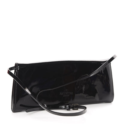 Valentino Garavani Patent Bow Convertible Clutch Black 3 of 11