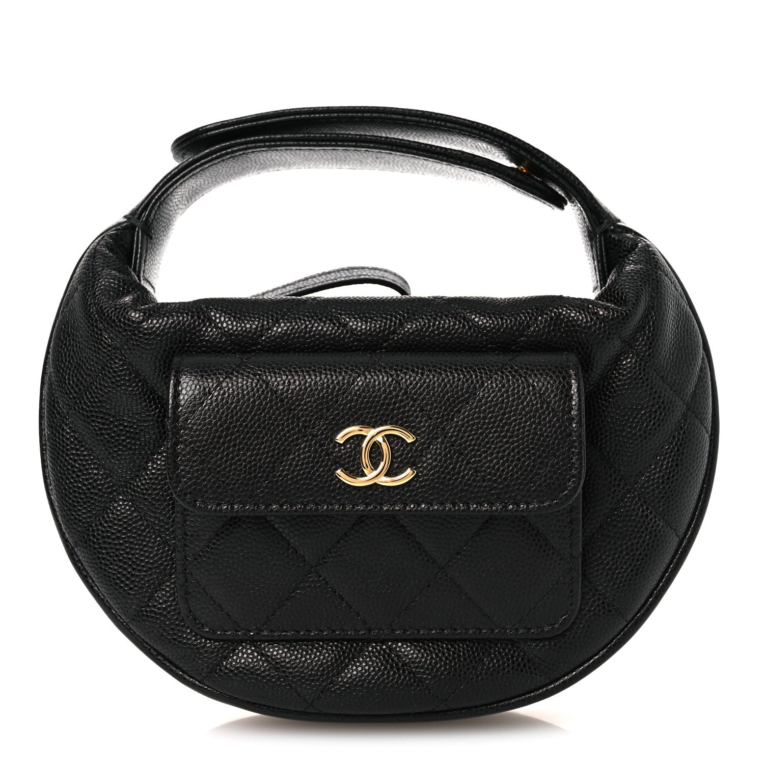 Chanel Caviar Quilted Polly Pocket Pouch Hobo Black 1 of 12