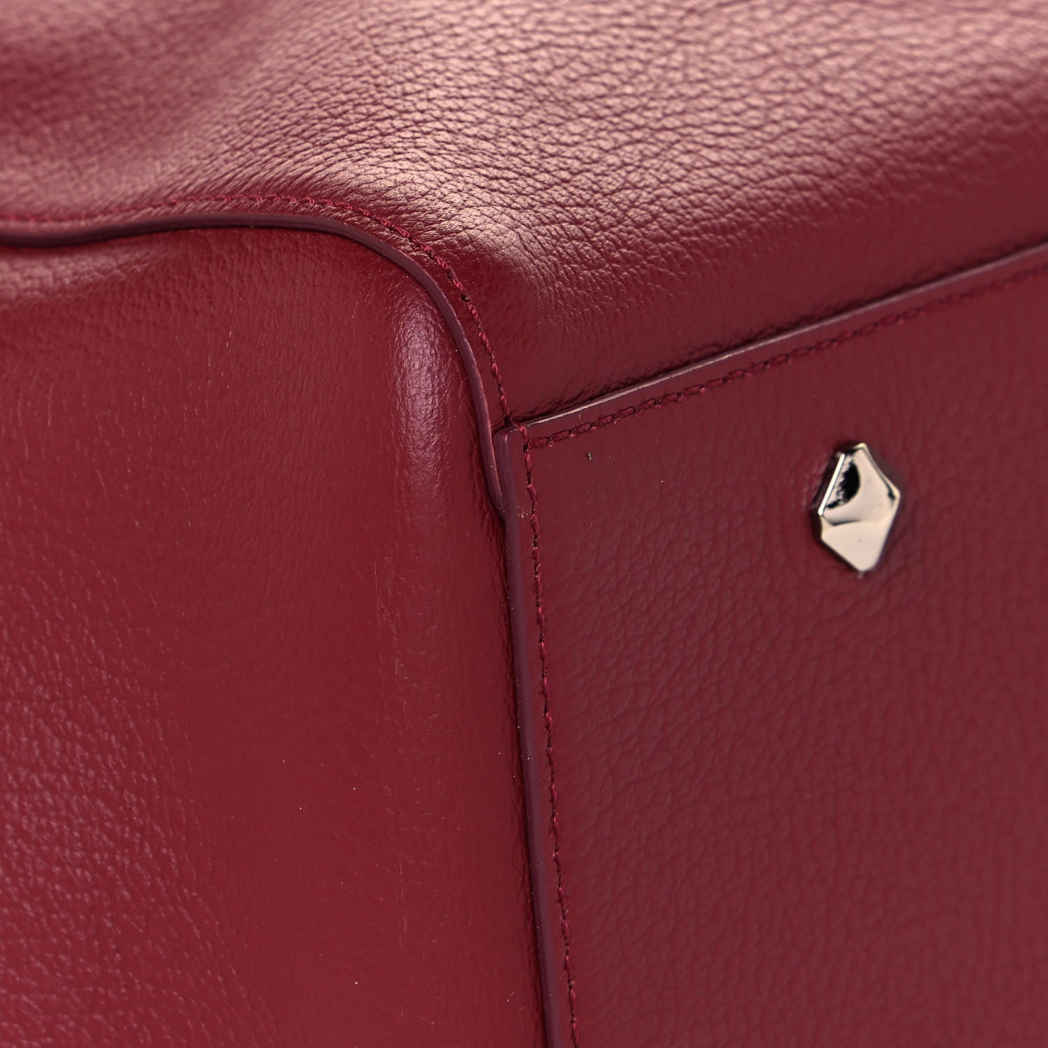 MCM Grained Calfskin Medium Reversible Wandel Tote Ruby Tan 9 of 20