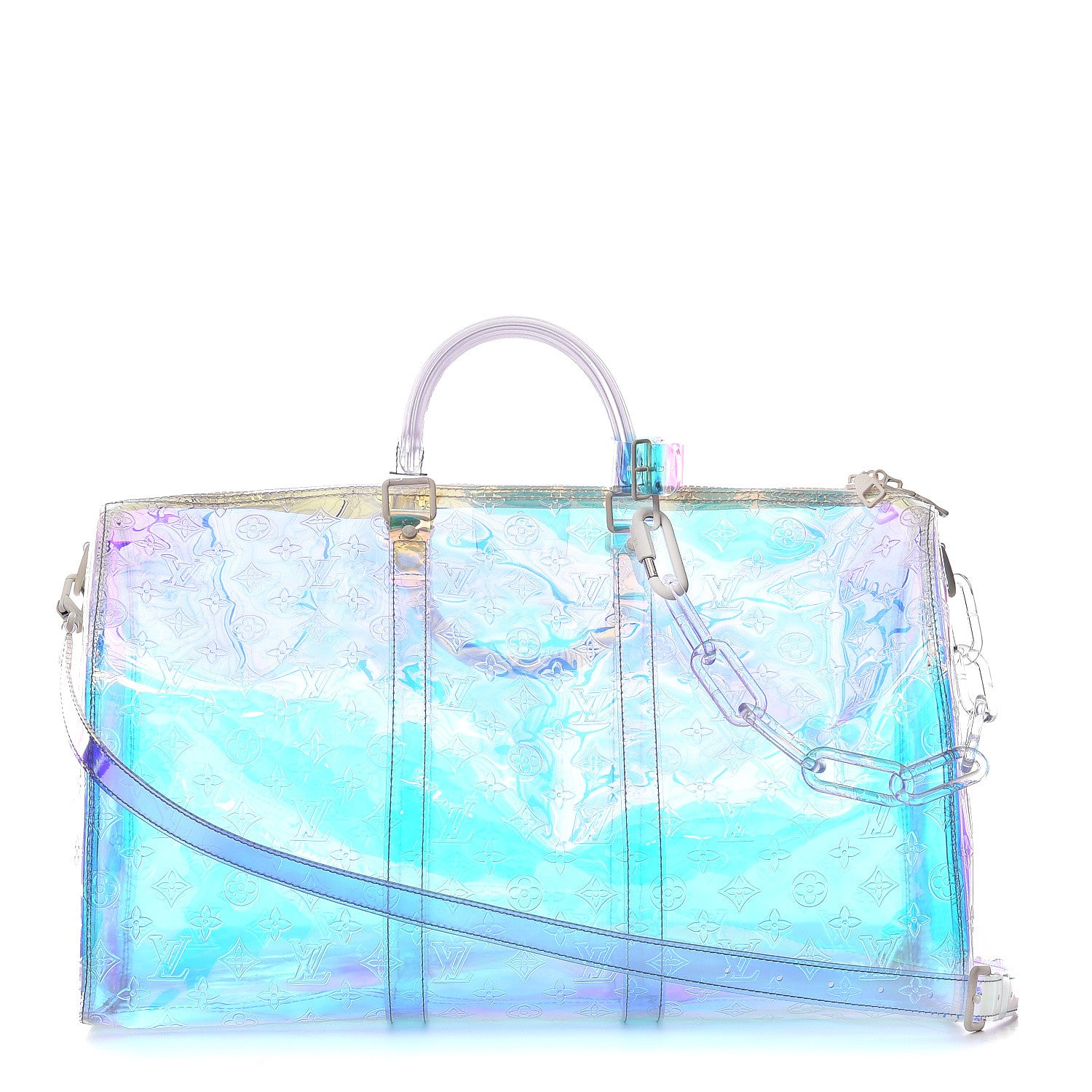 Louis Vuitton PVC Monogram Keepall Bandouliere 50 Iridescent Prism 1 of 8
