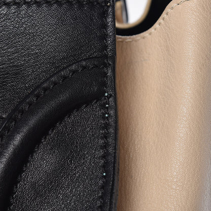 Celine Calfskin Linen Tri-Color Shoulder Luggage Beige 16 of 16
