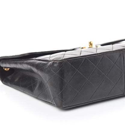 Chanel Lambskin Quilted Jumbo Single Flap Black 10 of 11