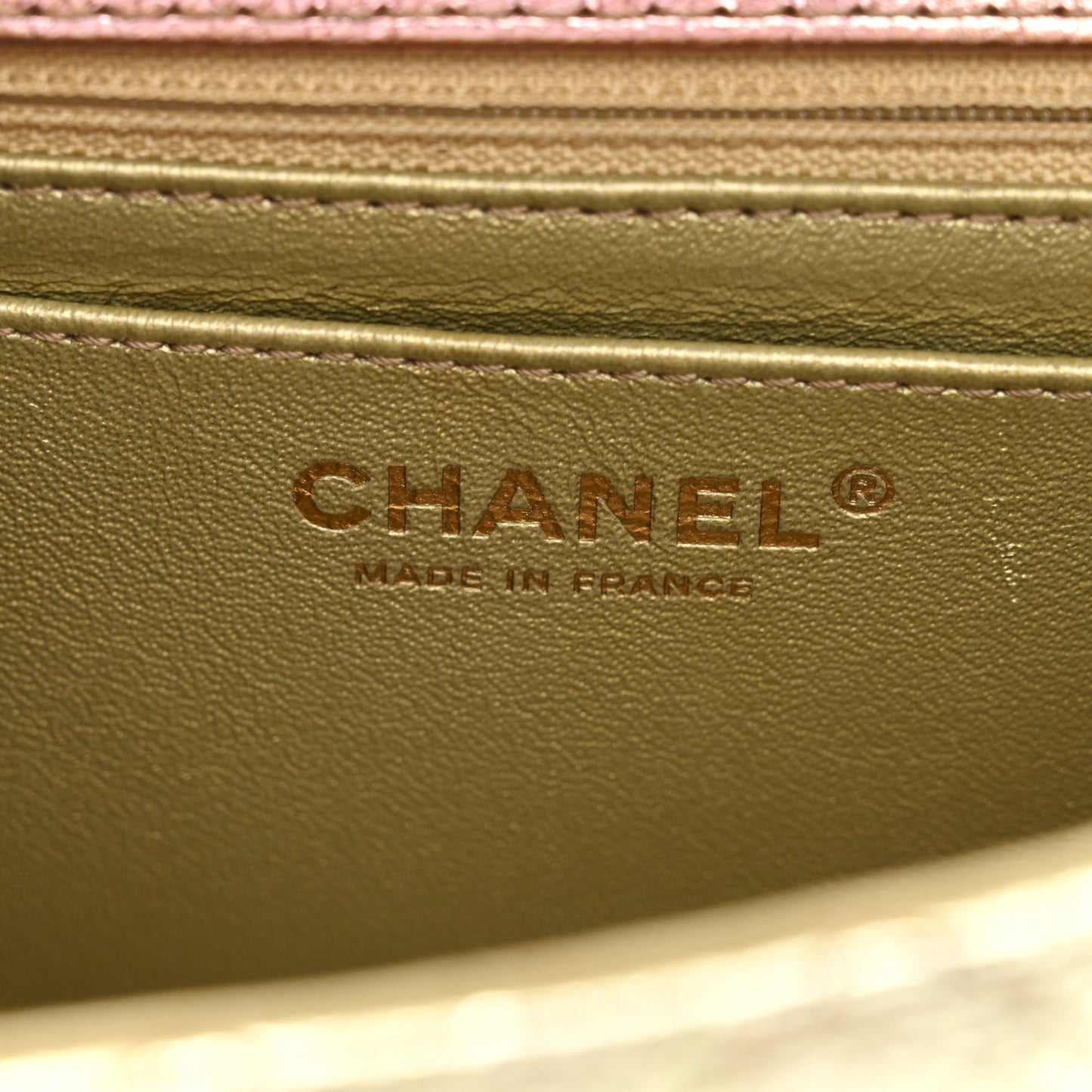 Metallic Goatskin Quilted Mini 2.55 Reissue Flap Multicolor