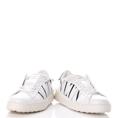 Valentino Garavani Calfskin VLTN Rockstud Open Sneakers 37.5 White 6 of 14
