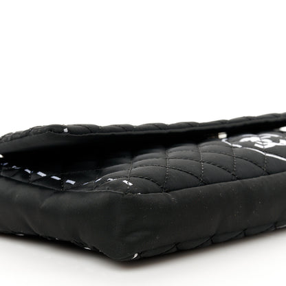 Chanel Nylon Quilted Logo Flap Black 9 of 11