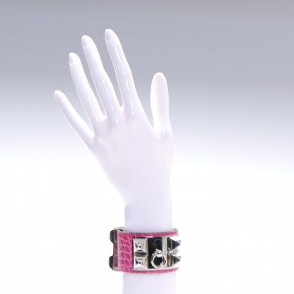 Hermes Alligator Collier De Chien CDC Bracelet Fuchsia Small 2 of 7