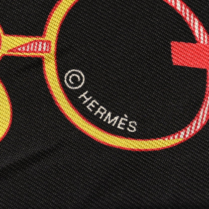 Hermes Silk Do Re Boucles Twilly Black Rose Multicolore 4 of 4