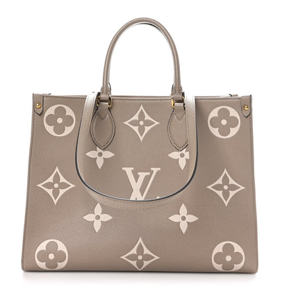 Louis Vuitton Empreinte Monogram Giant Onthego MM Tourterelle Creme 1 of 10