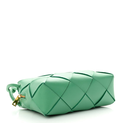 Bottega Veneta Lambskin Maxi Intreccio Small Cassette Camera Bag Mermaid 4 of 9