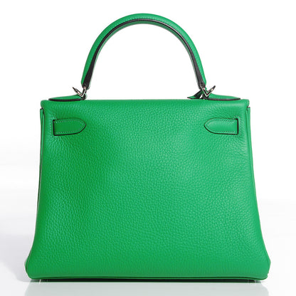 Hermes Taurillon Clemence Kelly Retourne 28 Bambou Bamboo 4 of 26