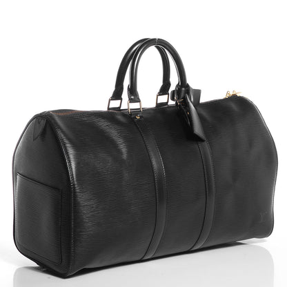 Louis Vuitton Epi Keepall 45 Black 3 of 7