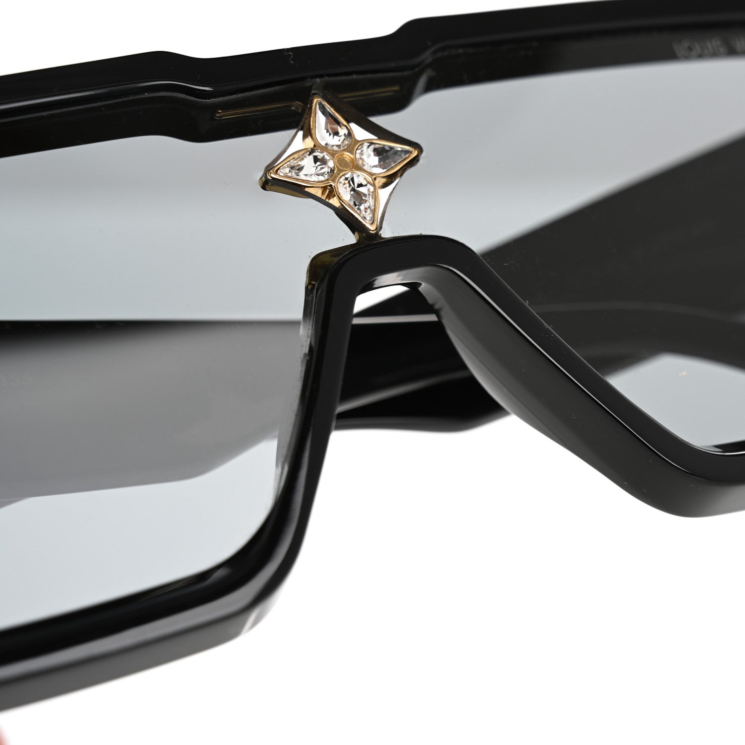Louis Vuitton Acetate Swarovski Crystal Cyclone Sunglasses Z1547W Black 8 of 9
