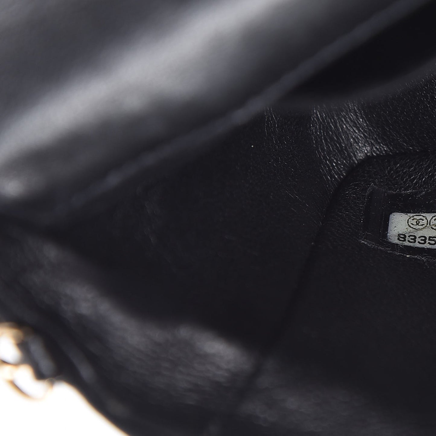 Lambskin East West Chocolate Bar Flap Black