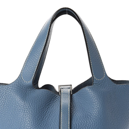 Hermes Taurillon Clemence Picotin 18 PM Blue Jean 10 of 11