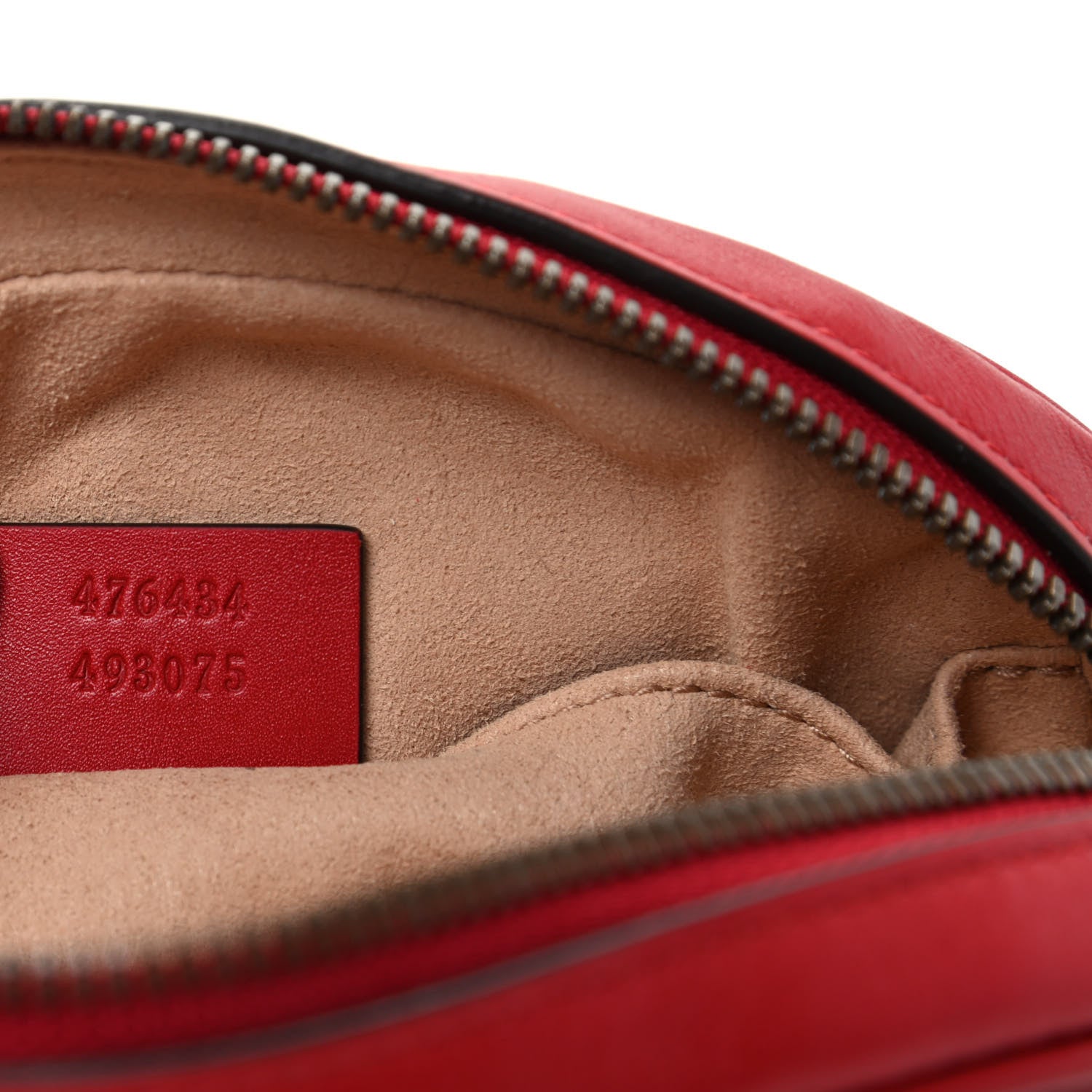 Gucci Calfskin Matelasse GG Marmont Belt Bag 95 38 Hibiscus Red 9 of 11