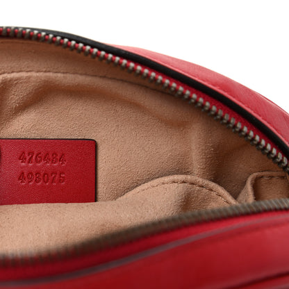 Gucci Calfskin Matelasse GG Marmont Belt Bag 95 38 Hibiscus Red 9 of 11