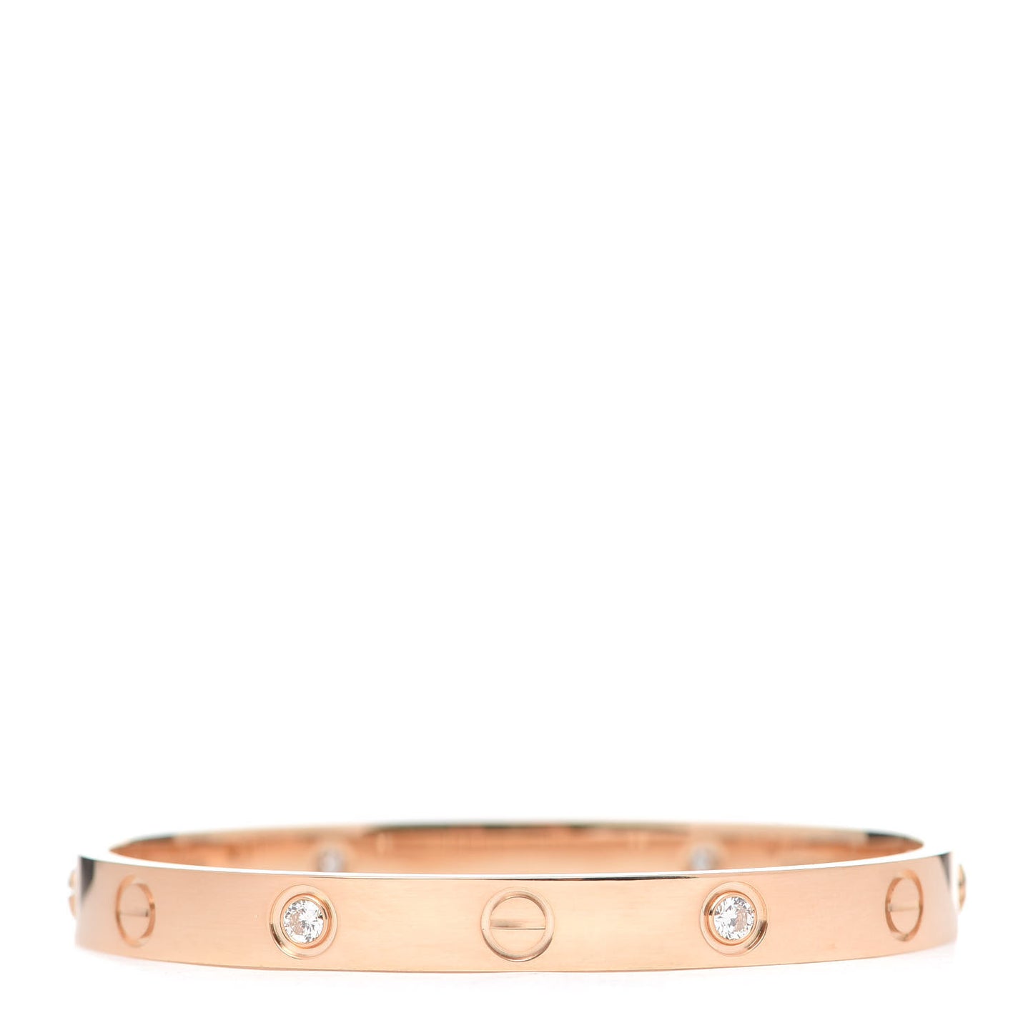 18K Pink Gold 4 Diamond LOVE Bracelet 16