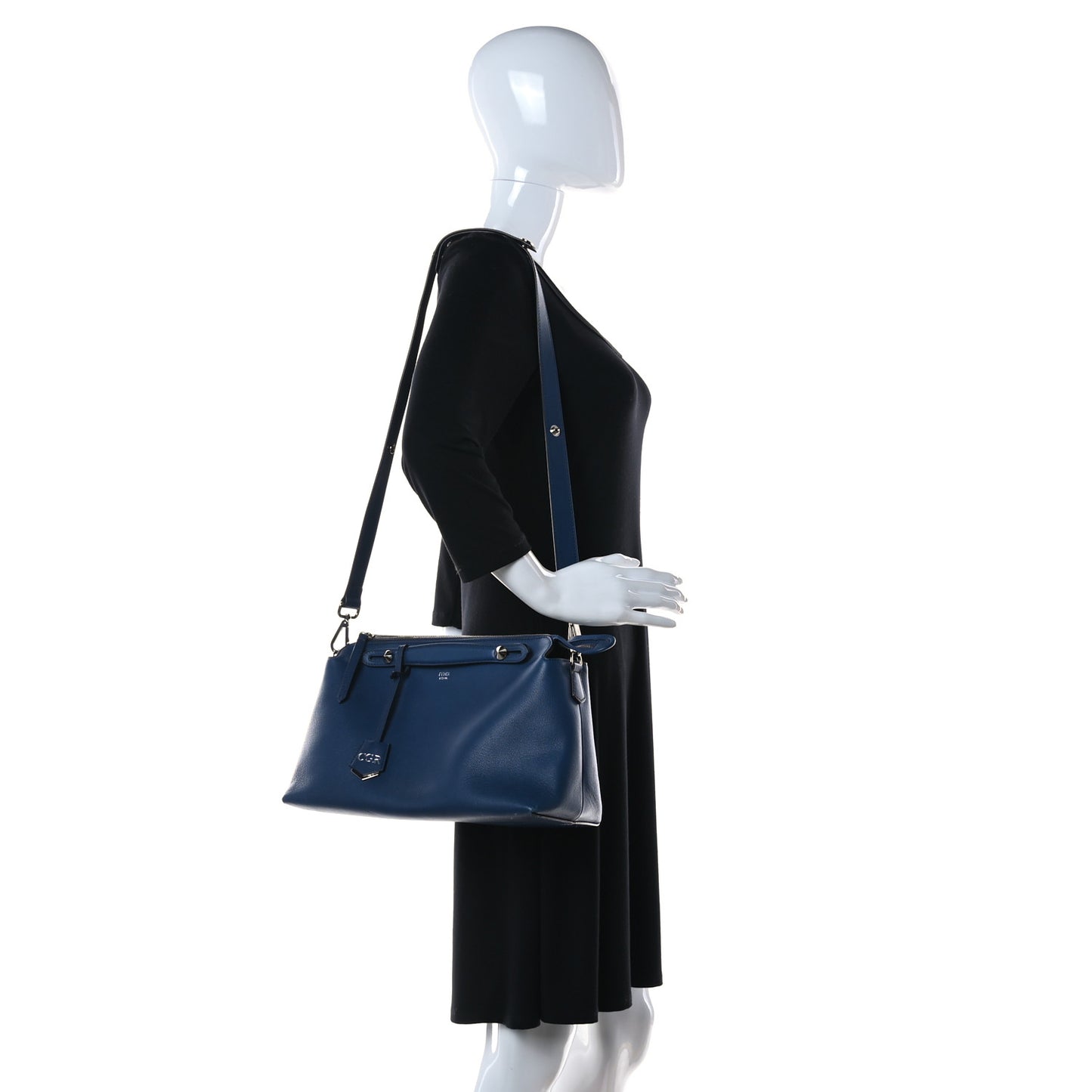 Vitello Dolce Marmol Large By The Way Boston Bag Blue