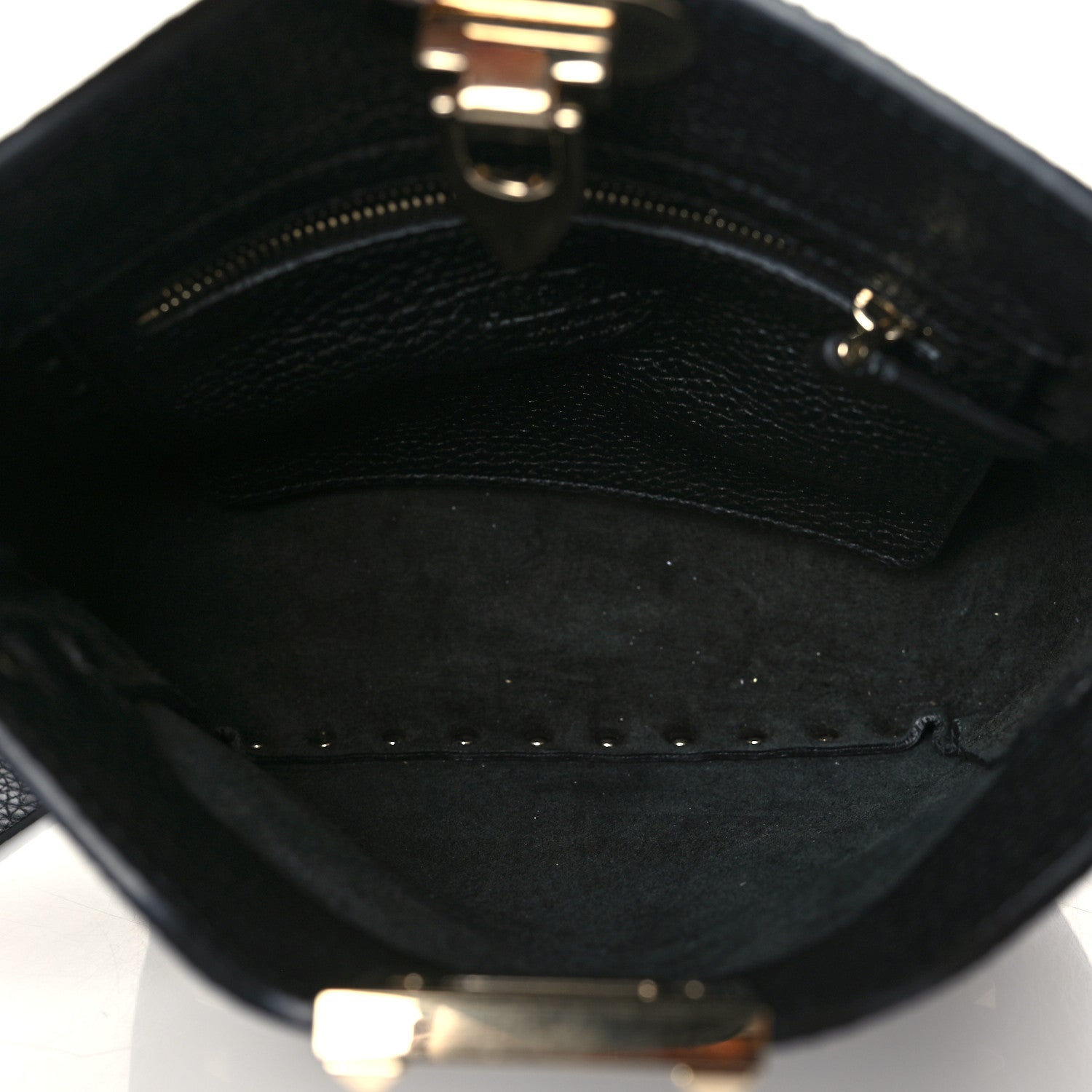 Valentino Garavani Pebbled Calfskin Mini Rockstud Flip-Lock Messenger Bag Black 4 of 8
