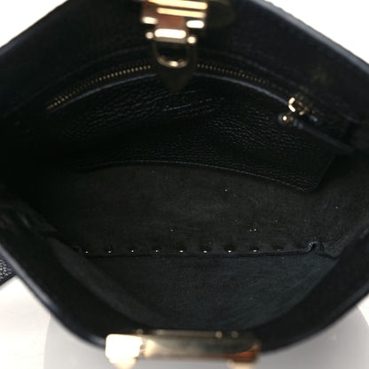 Valentino Garavani Pebbled Calfskin Mini Rockstud Flip-Lock Messenger Bag Black 4 of 8