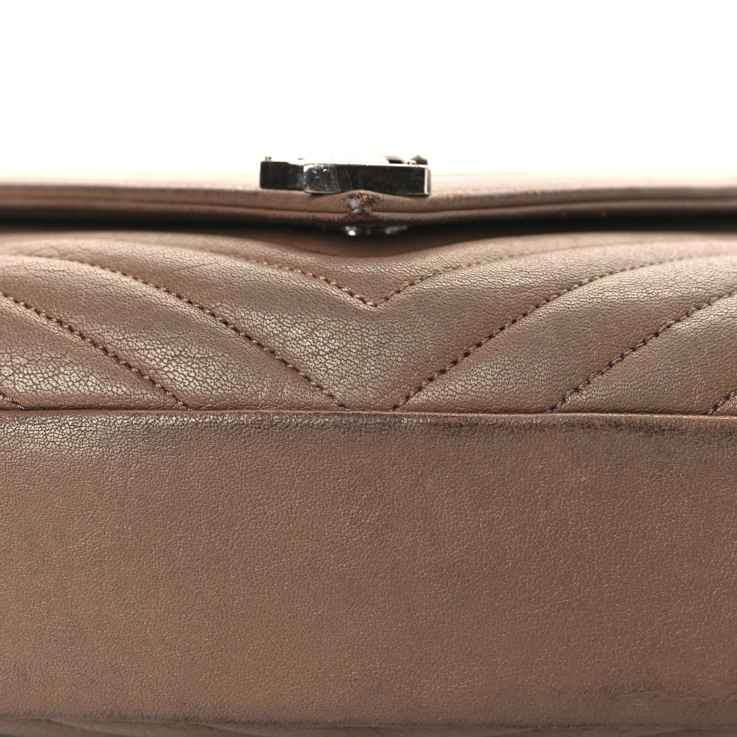 Sheepskin Matelasse Chevron Monogram Medium College Bag Fard