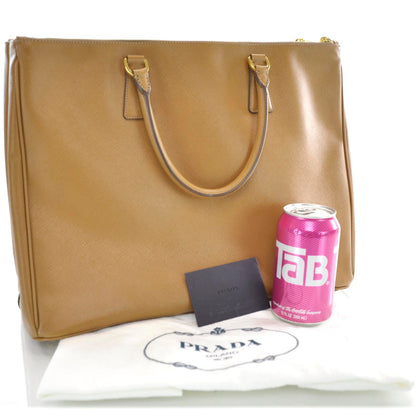 Prada Saffiano Lux Large Tote Caramel 3 of 11