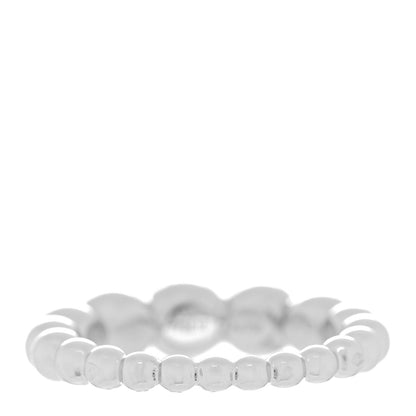 Van Cleef & Arpels 18K White Gold Perlee Pearls of Gold Variation Ring 51 5.75 4 of 7