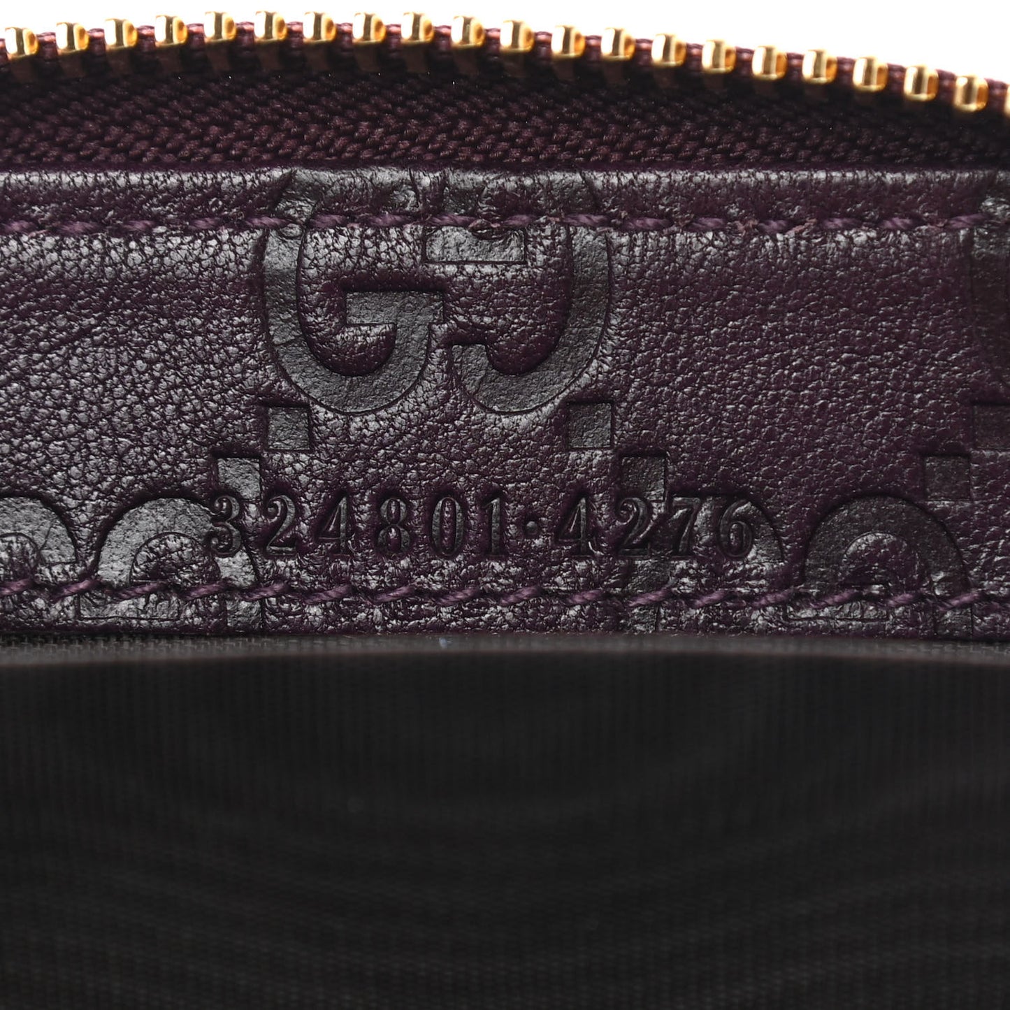 Guccissima Zip Around Coin Purse Wallet Purple