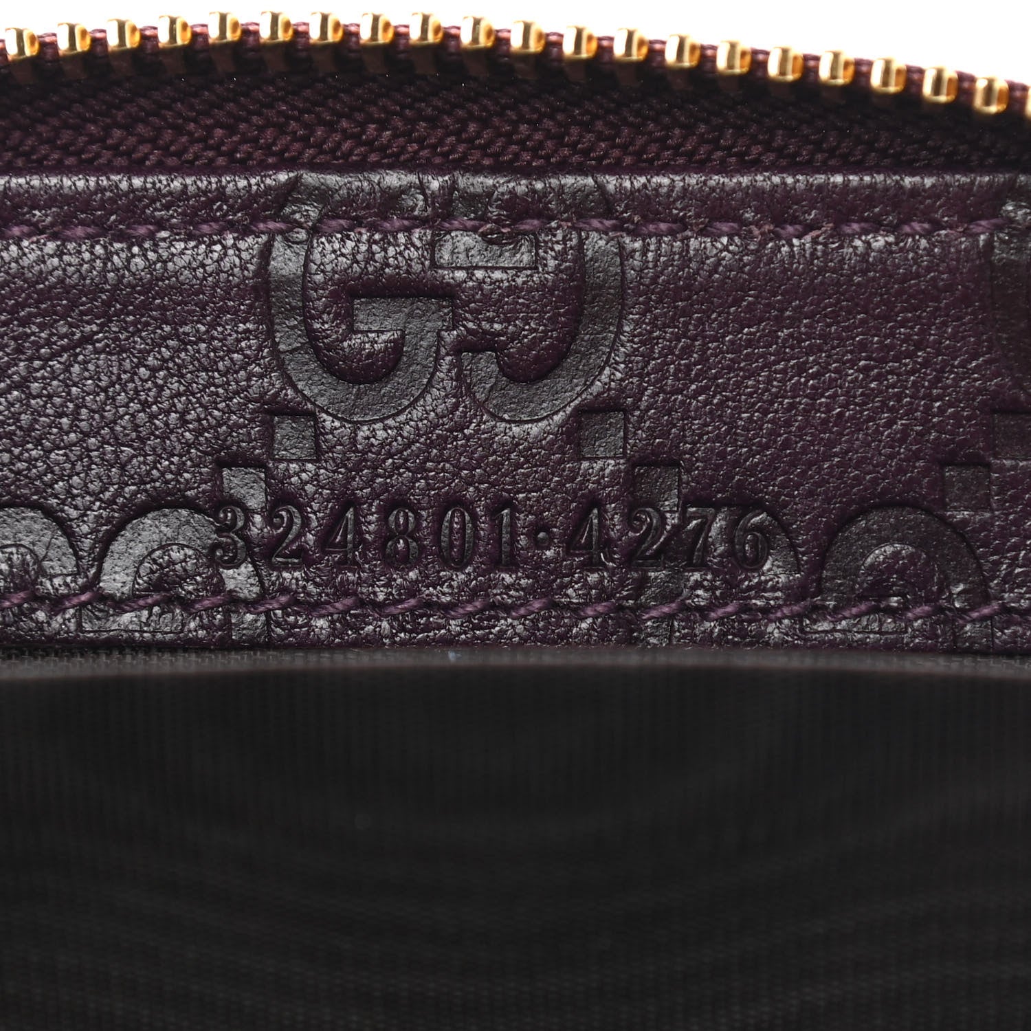 Gucci Guccissima Zip Around Coin Purse Wallet Purple 7 of 7