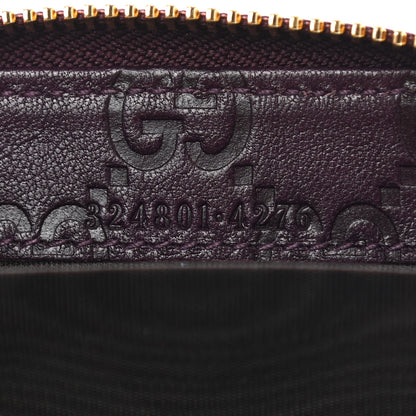 Gucci Guccissima Zip Around Coin Purse Wallet Purple 7 of 7