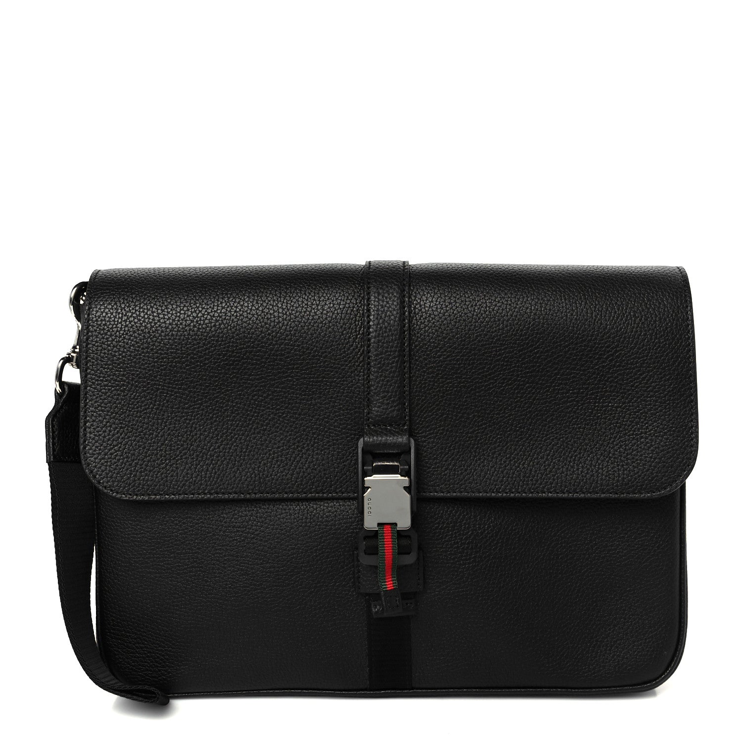 Gucci Calfskin Web Medium Business Case Black 1 of 12