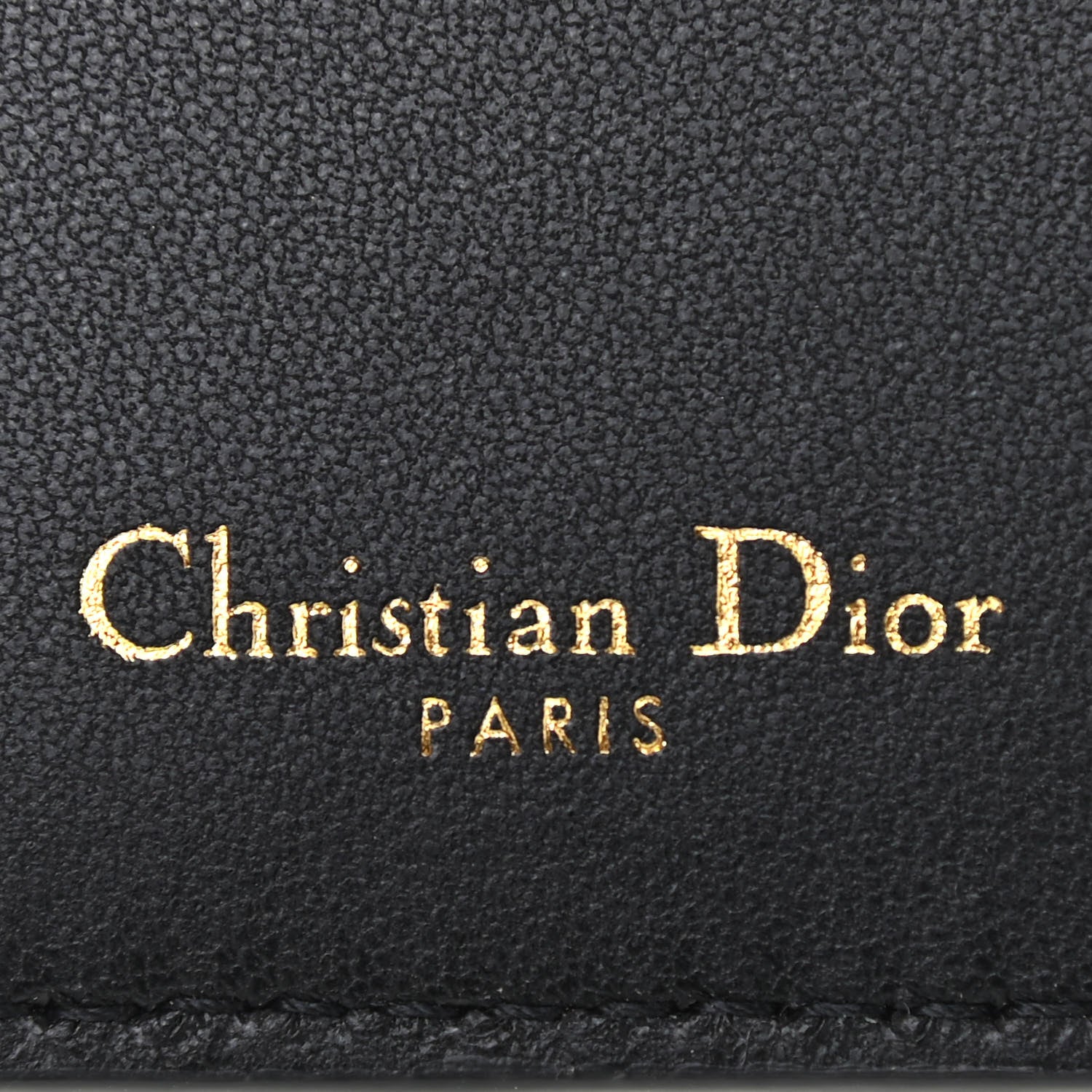 Christian Dior Grained Calfskin Supple Cannage Caro Scarlet Zipped Wallet Black 6 of 7