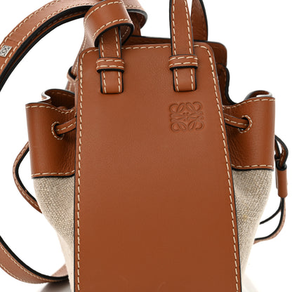 Loewe Calfskin Canvas Mini Hammock Shoulder Bag Natural Tan 8 of 10