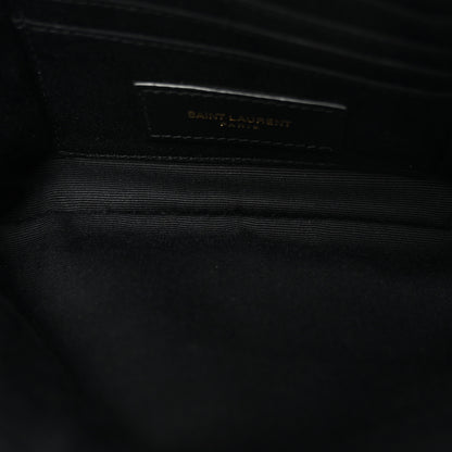 Saint Laurent Grained Lambskin Quilted Mini Becky Double Zip Bag Black 8 of 14