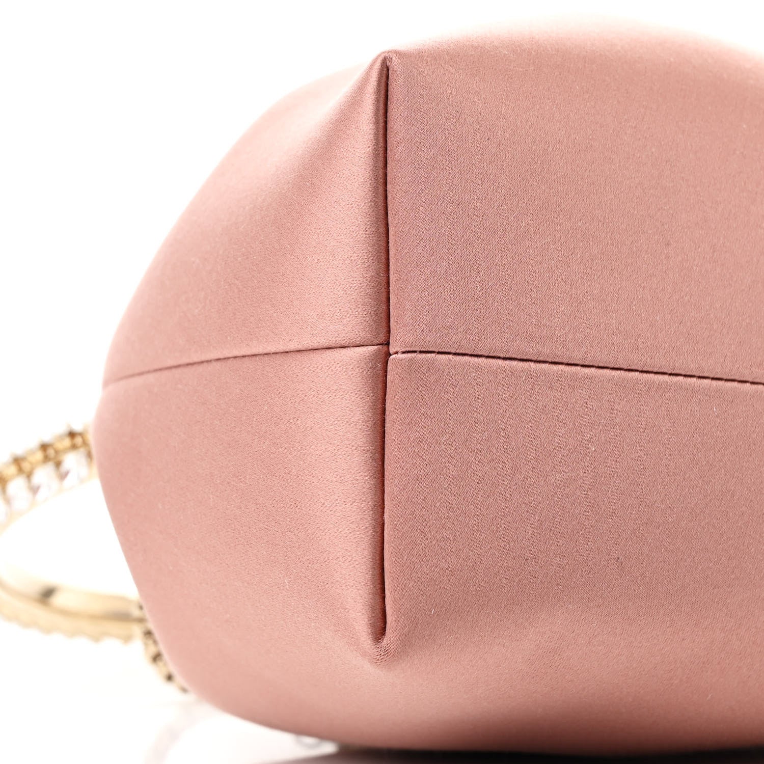 Jimmy Choo Satin Crystal Embellished Top Handle Bon Bon Bag Blush 9 of 11