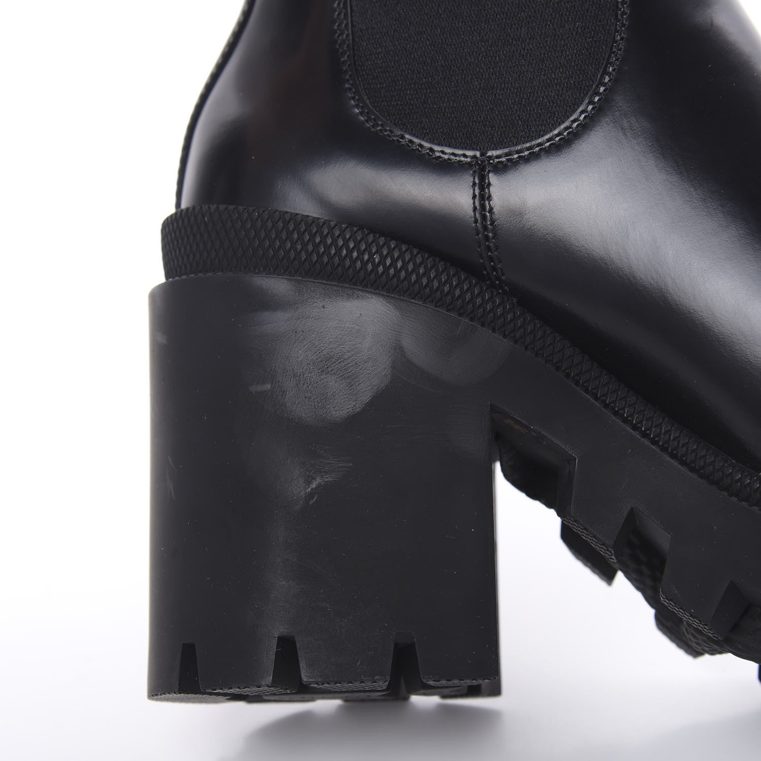 Gucci Calfskin Crystal GG Trip Chelsea Ankle Boots 36 Black 9 of 12