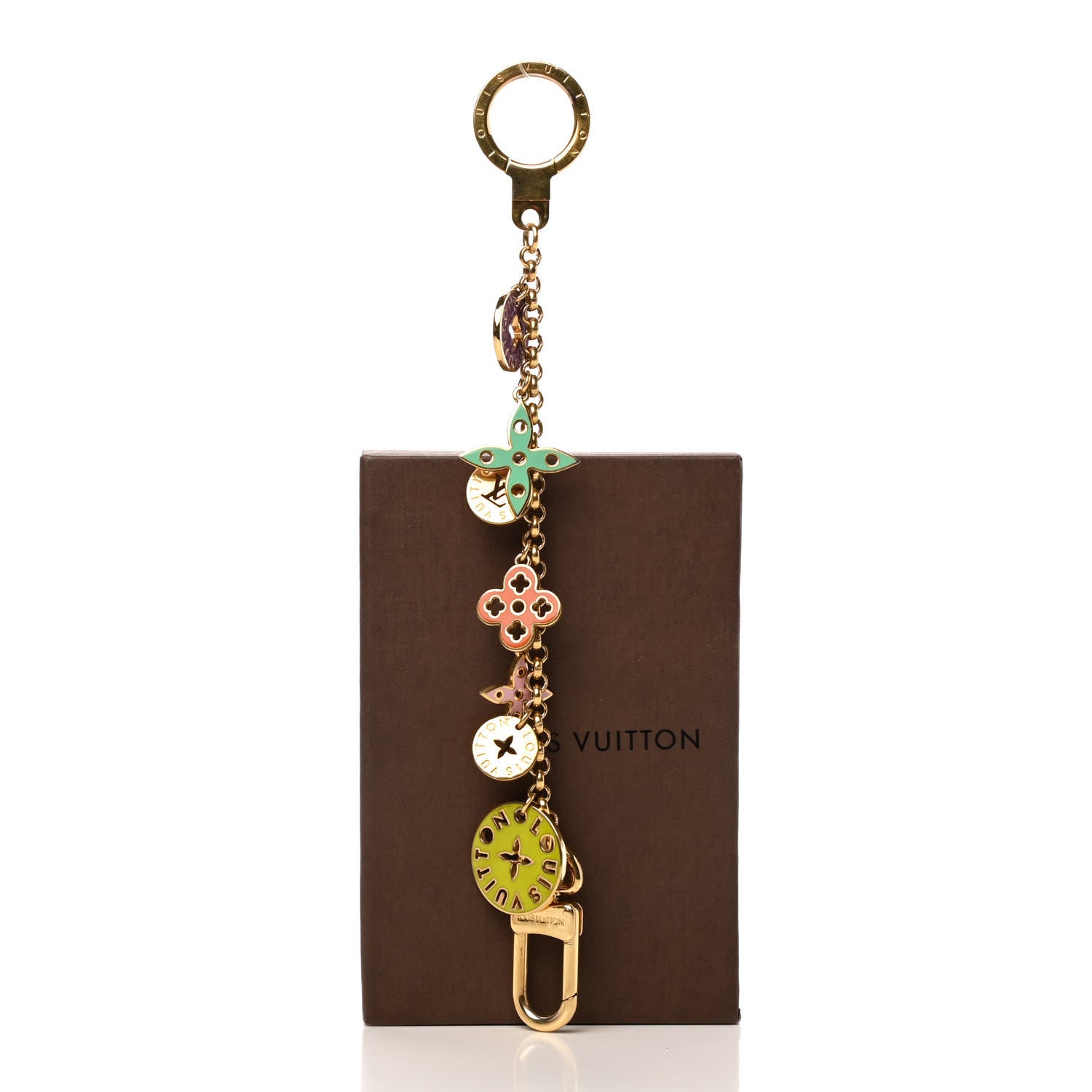 Louis Vuitton Enamel Looping Key Chain Bag Charm Multicolor 5 of 5