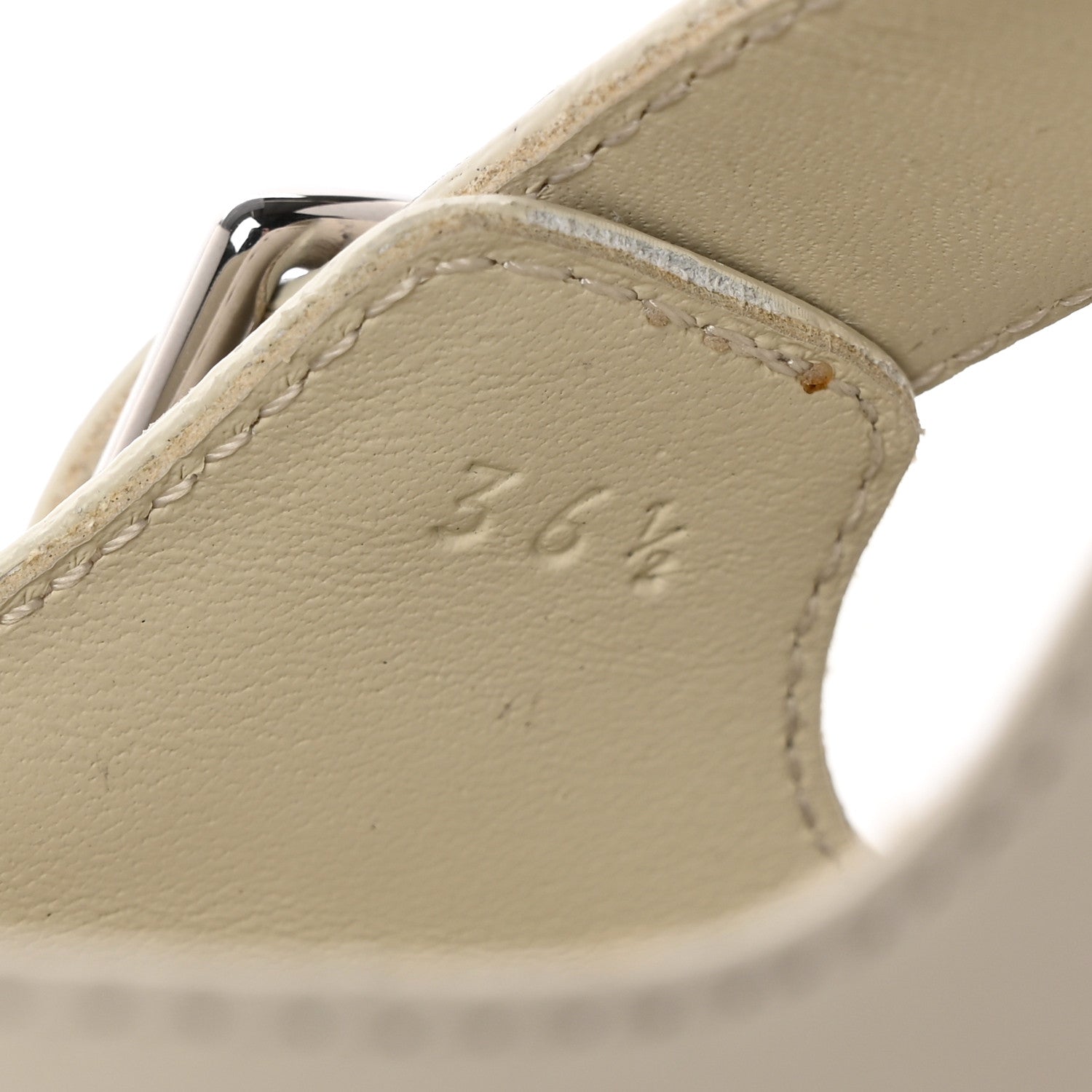Hermes Calfskin Hoxton Oxford 36.5 Beige Glaise 8 of 9