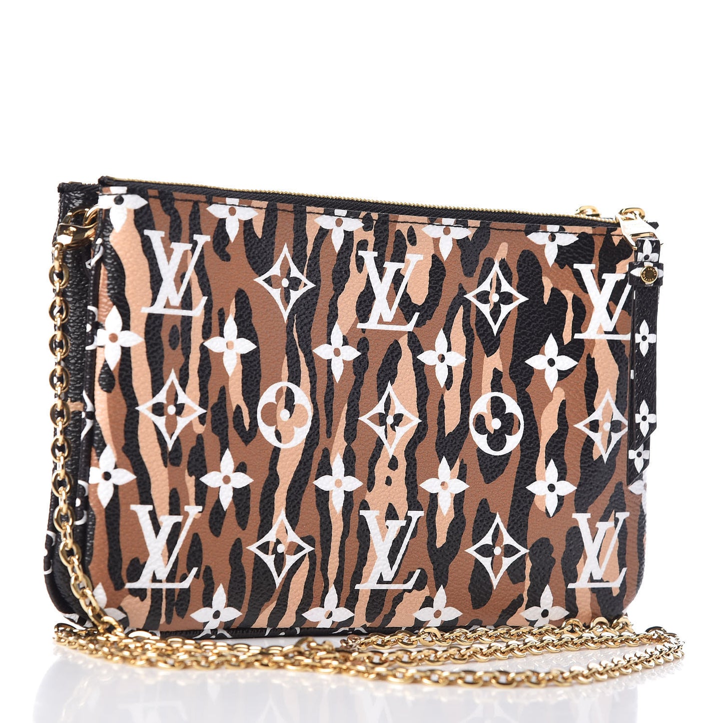Monogram Giant Jungle Pochette Double Zip Black