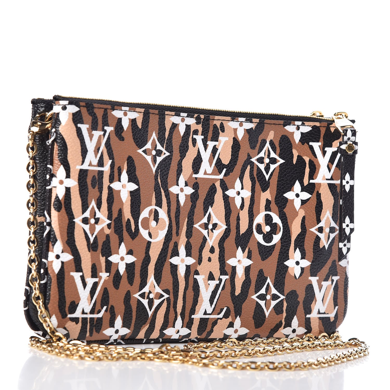 Louis Vuitton Monogram Giant Jungle Pochette Double Zip Black 3 of 10