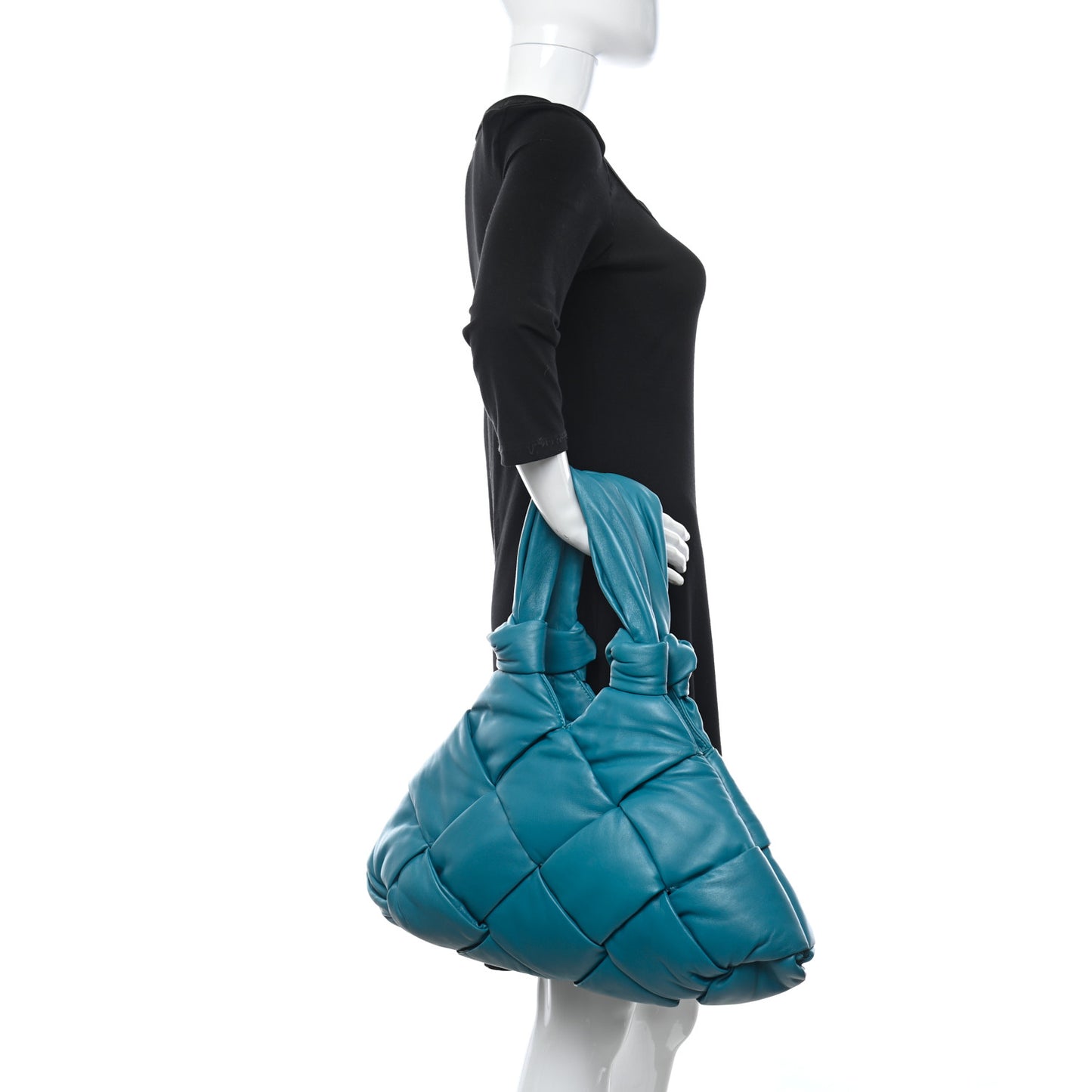 Lambskin Padded Lock Tote Blaster