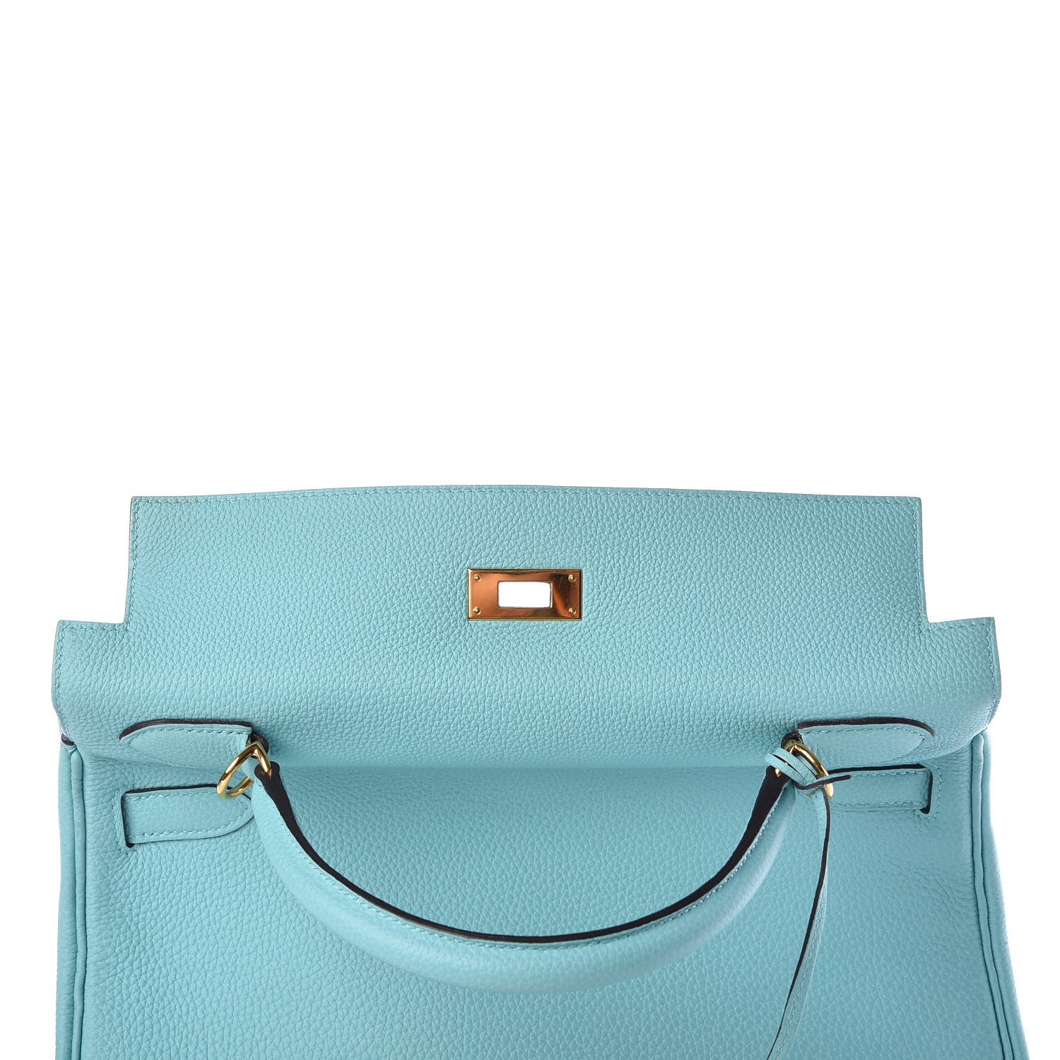 Hermes Togo Kelly Retourne 32 Bleu Atoll 28 of 33