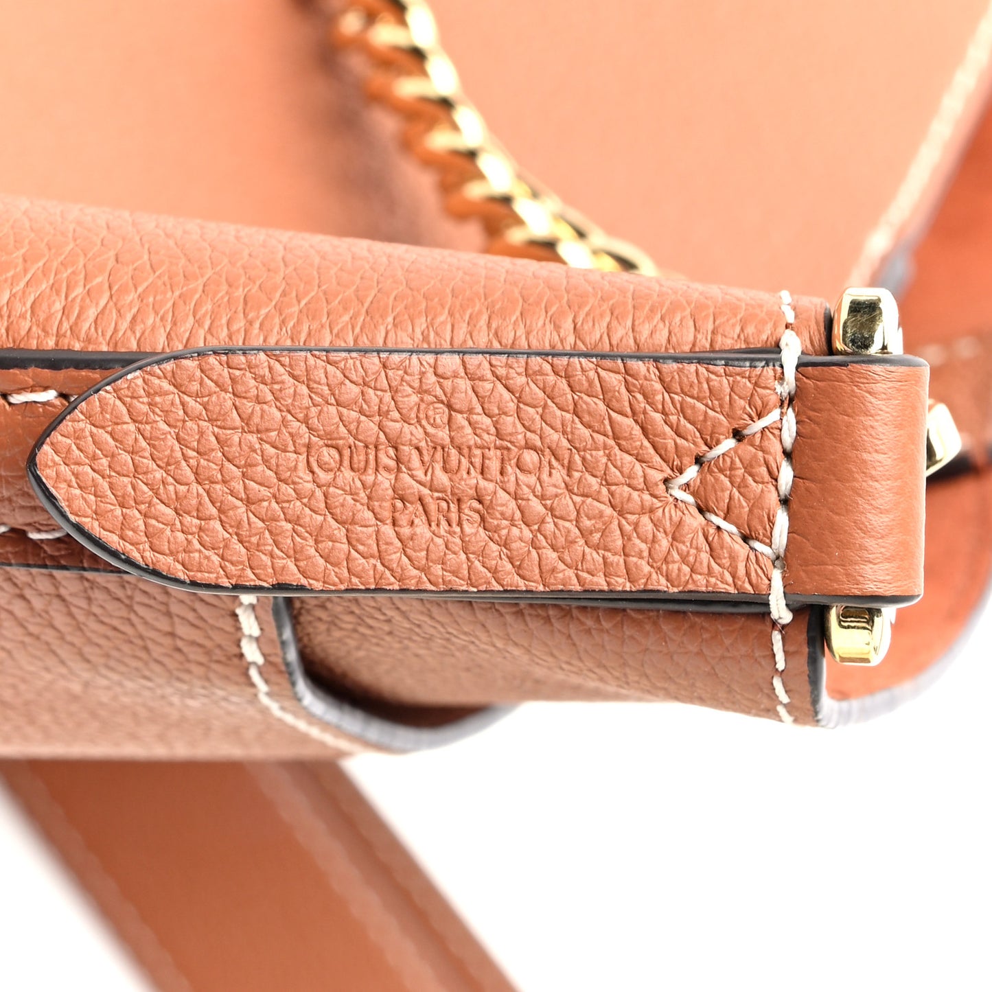 Calfskin Lock and Walk Bucket Cognac