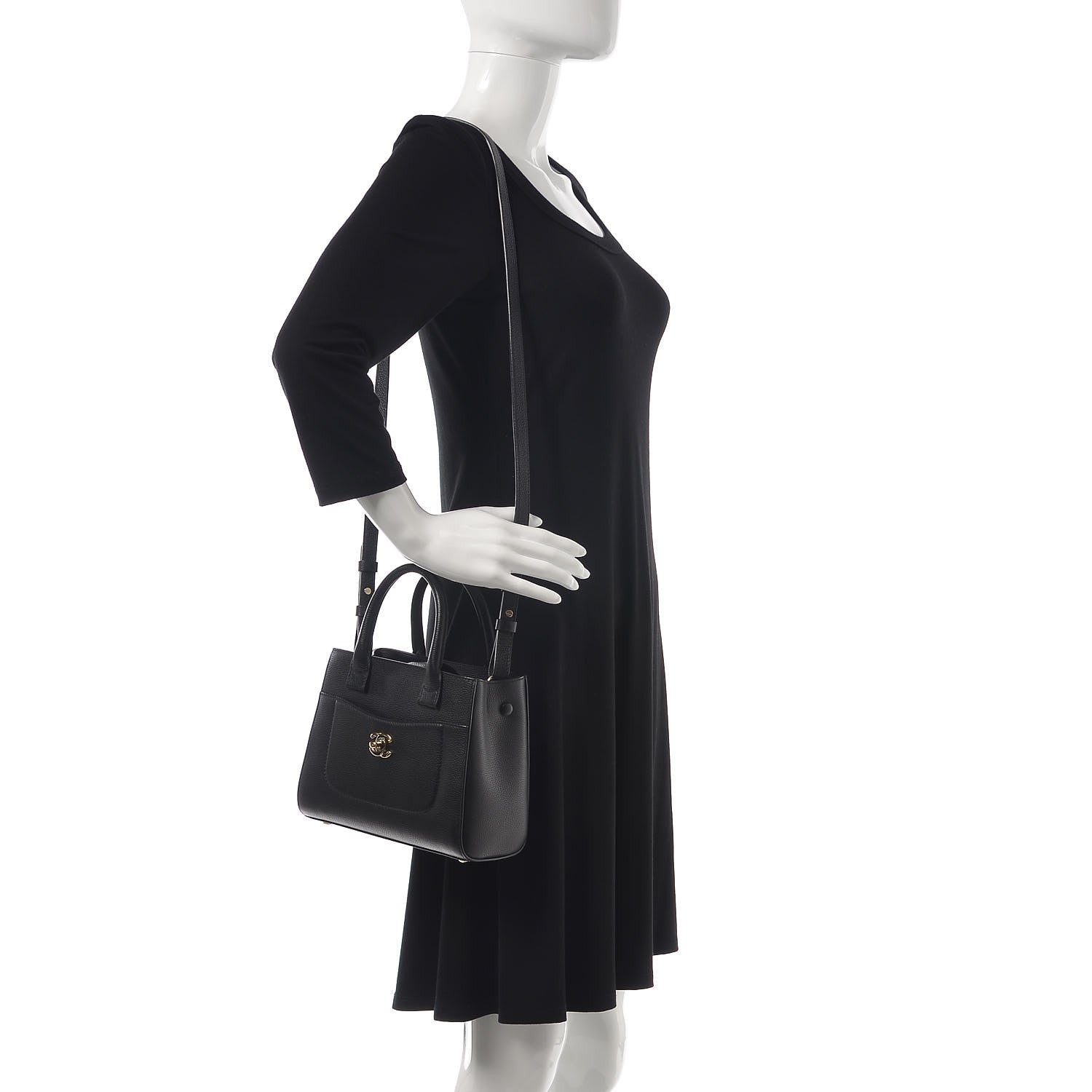 Chanel Grained Calfskin Mini Neo Executive Shopper Tote Black 2 of 8