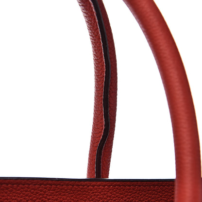 Celine Drummed Calfskin Mini Luggage Coquelicot 10 of 16