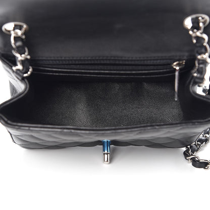 Chanel Lambskin Quilted Mini Square Flap Black 5 of 9