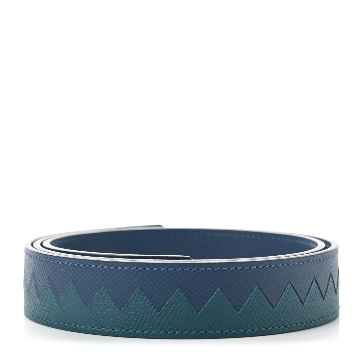 Hermes Epsom 30mm Tressage Au Galop Shoulder Strap Deep Blue Vert Bosphore 2 of 5