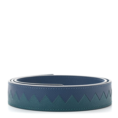 Hermes Epsom 30mm Tressage Au Galop Shoulder Strap Deep Blue Vert Bosphore 2 of 5